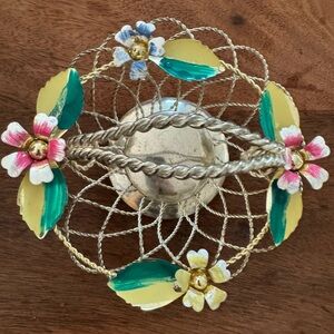Silversmith vintage silver plated basket floral